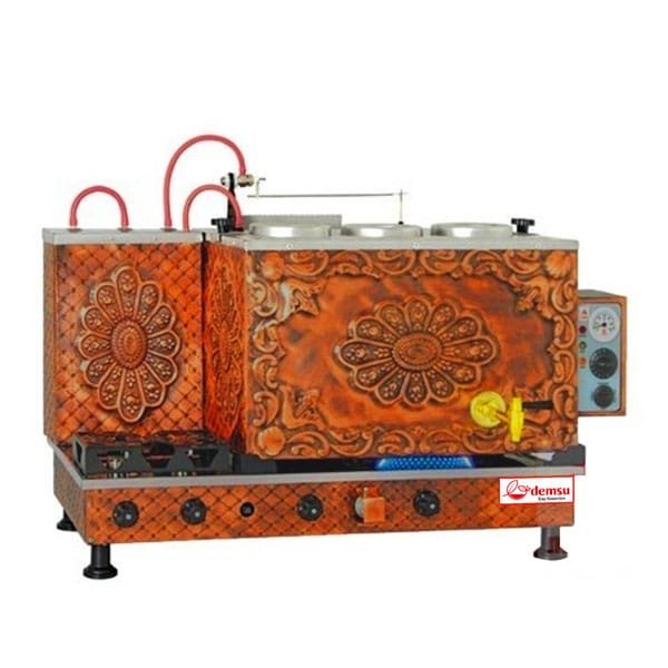 Full Elektrikli Antik Bakır İç Krom Dış Bakır Çay Kazanı 3DM